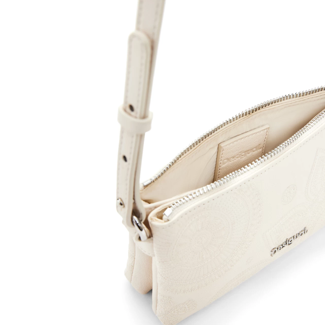 Geantă Desigual Dejavu Dortmund Baby, ecru