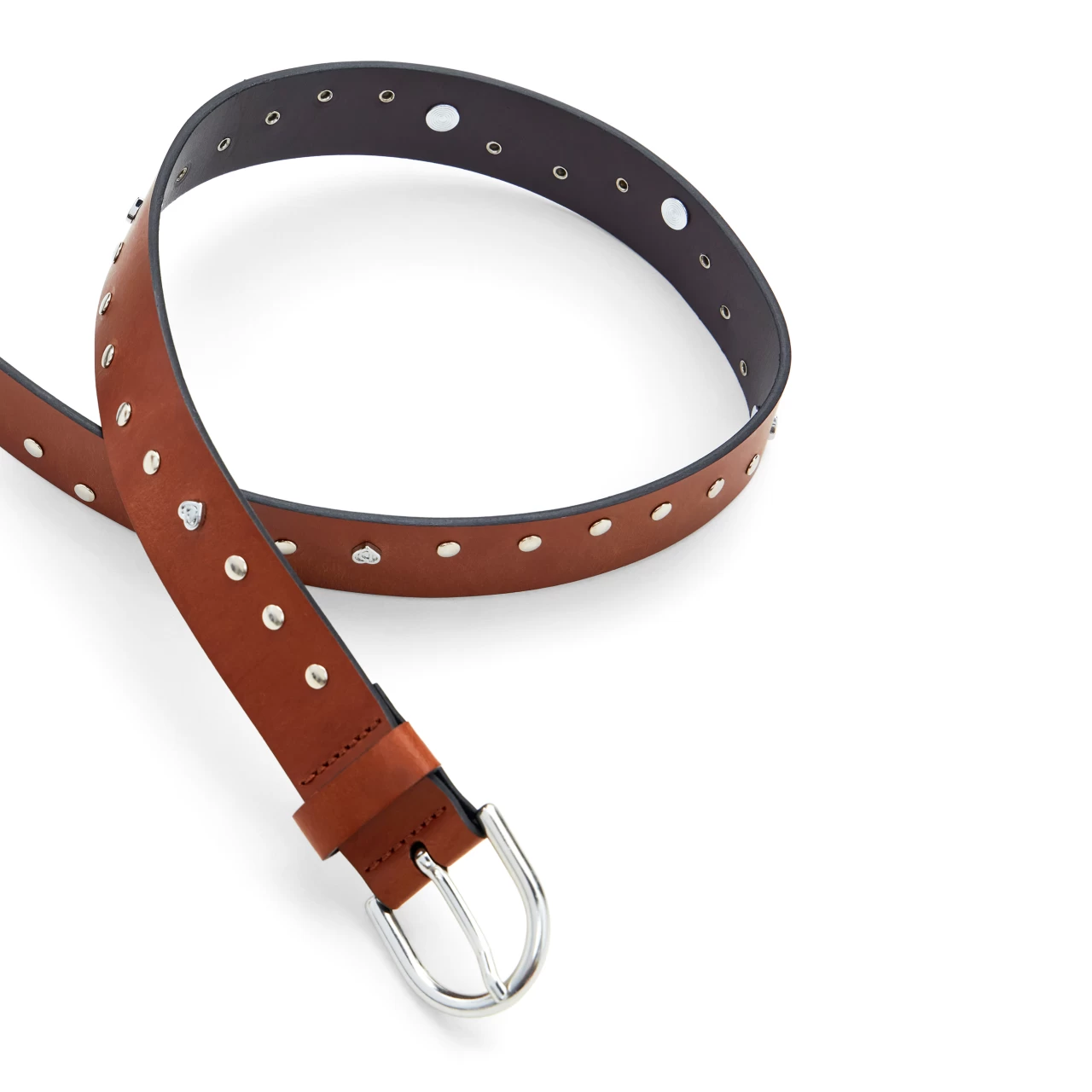 Curea Desigual Heart Studs, maro :: 90