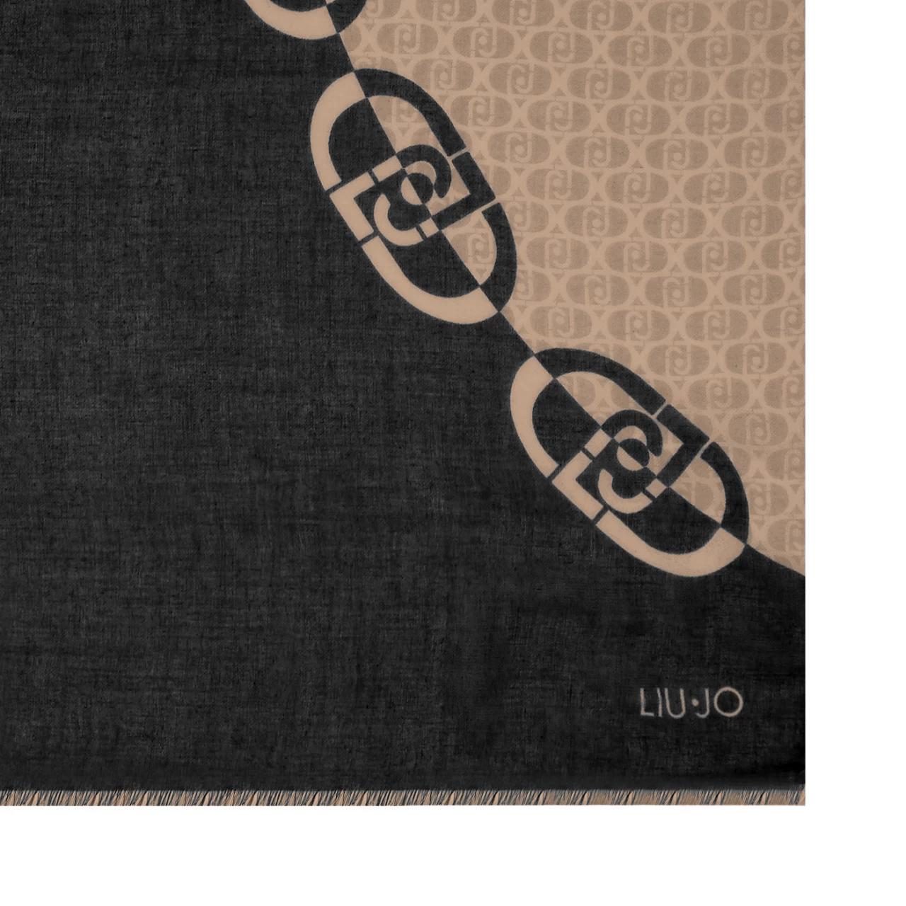 Eșarfă Liu•Jo, alb-negru