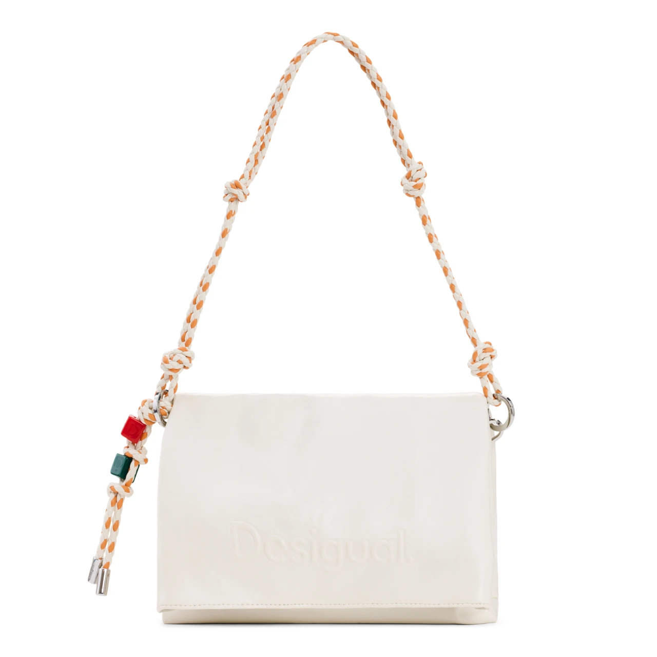 Geantă Desigual Half Logo Venecia, ecru