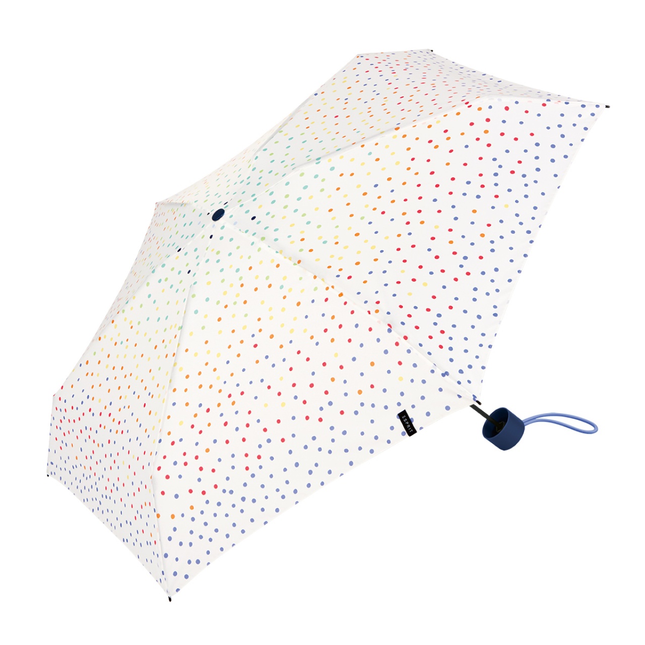 Umbrelă pliabilă, manuală Esprit Petito, cu buline colorate