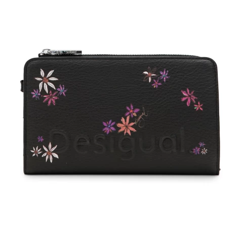Portofel Desigual Flor Yvette Emma 2.0, negru