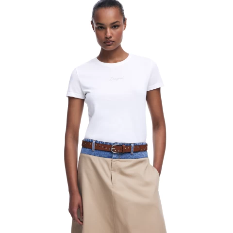 Curea Desigual Heart Studs, maro :: 90