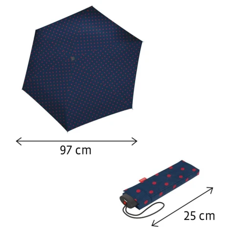 Umbrelă pliabilă, manuală Reisenthel Red Dots