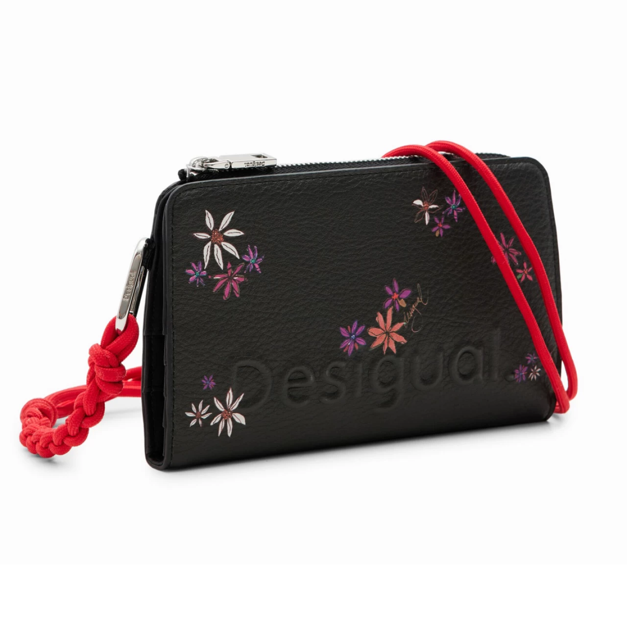 Portofel Desigual Flor Yvette Emma 2.0, negru