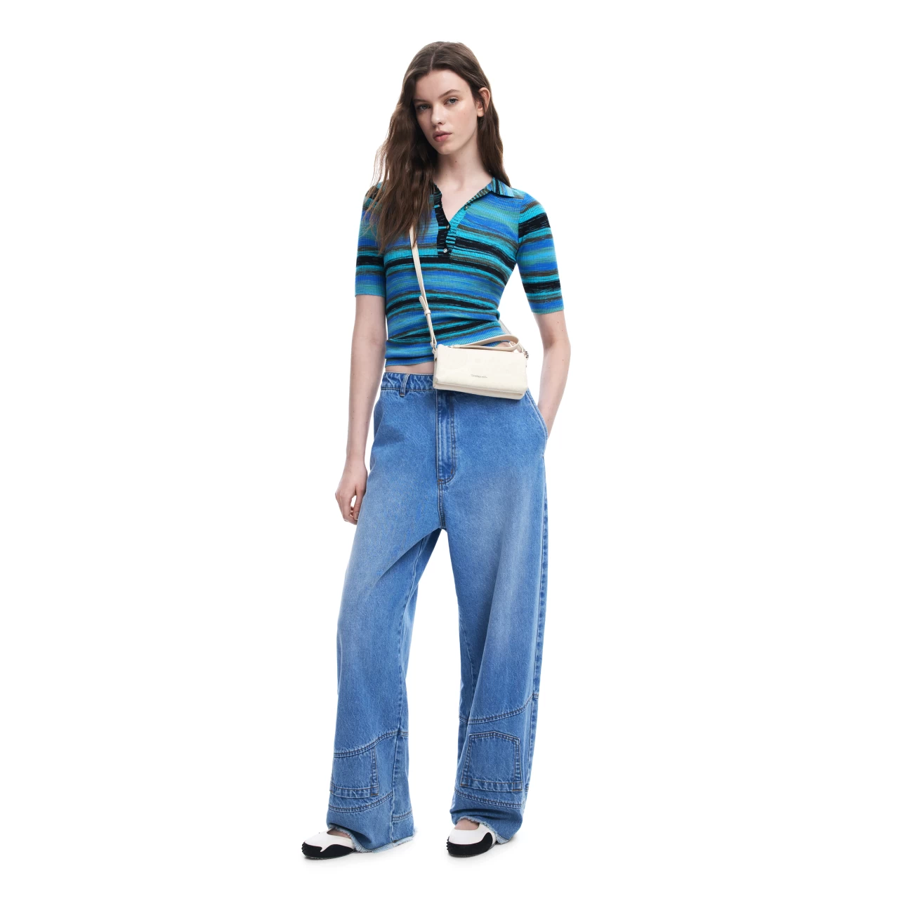 Geantă Desigual Dejavu Dortmund Baby, ecru