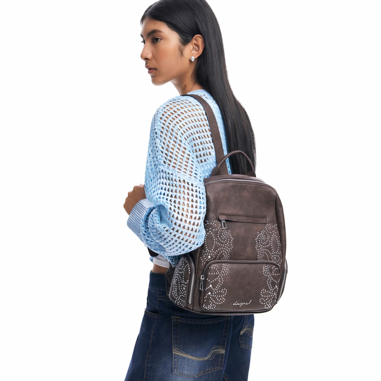 Rucsac Desigual Poker Face Chester Mini Choco