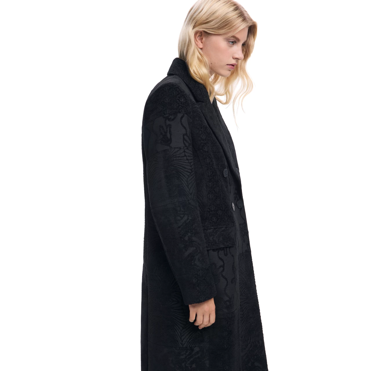 Palton  Desigual Patch Black :: L