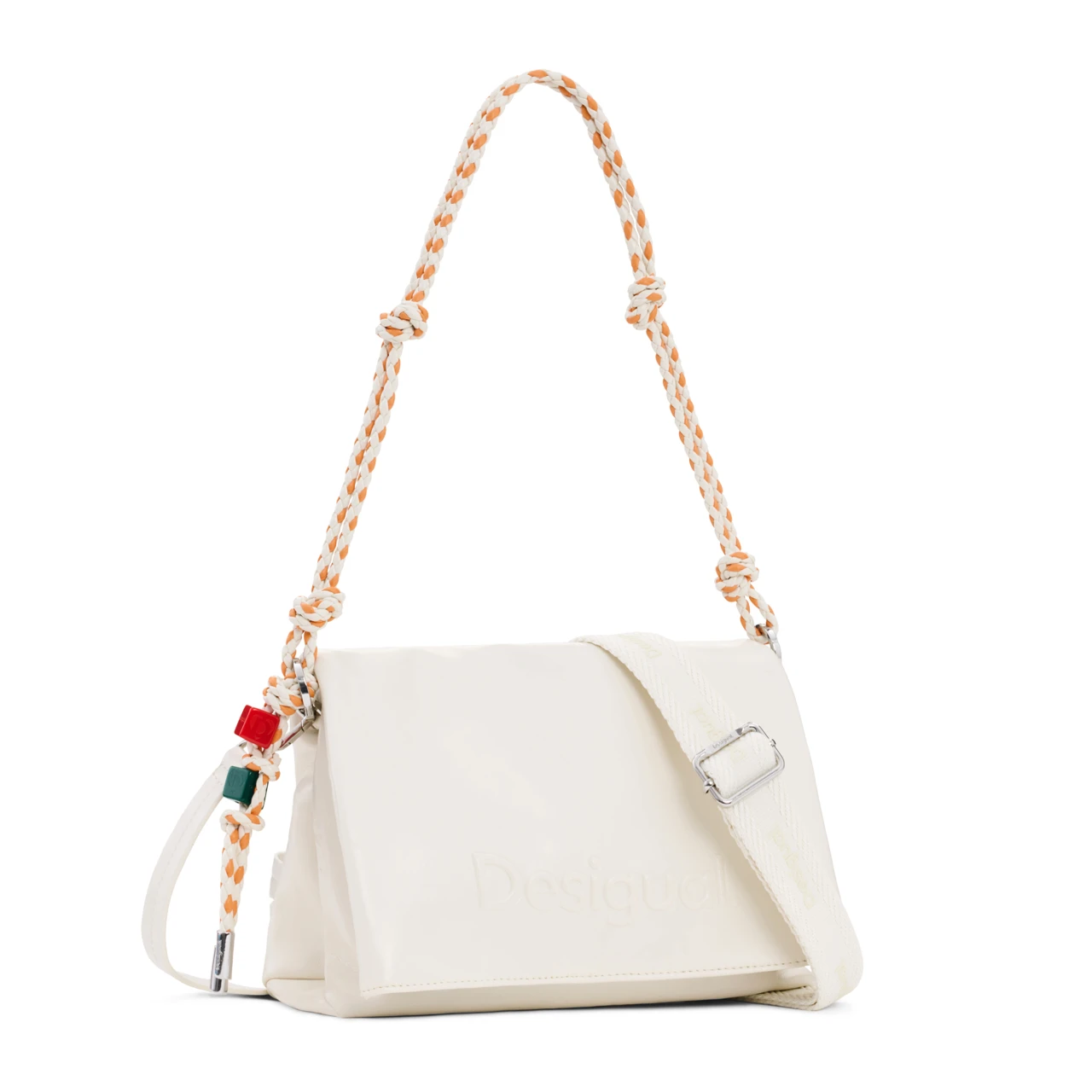 Geantă Desigual Half Logo Venecia, ecru