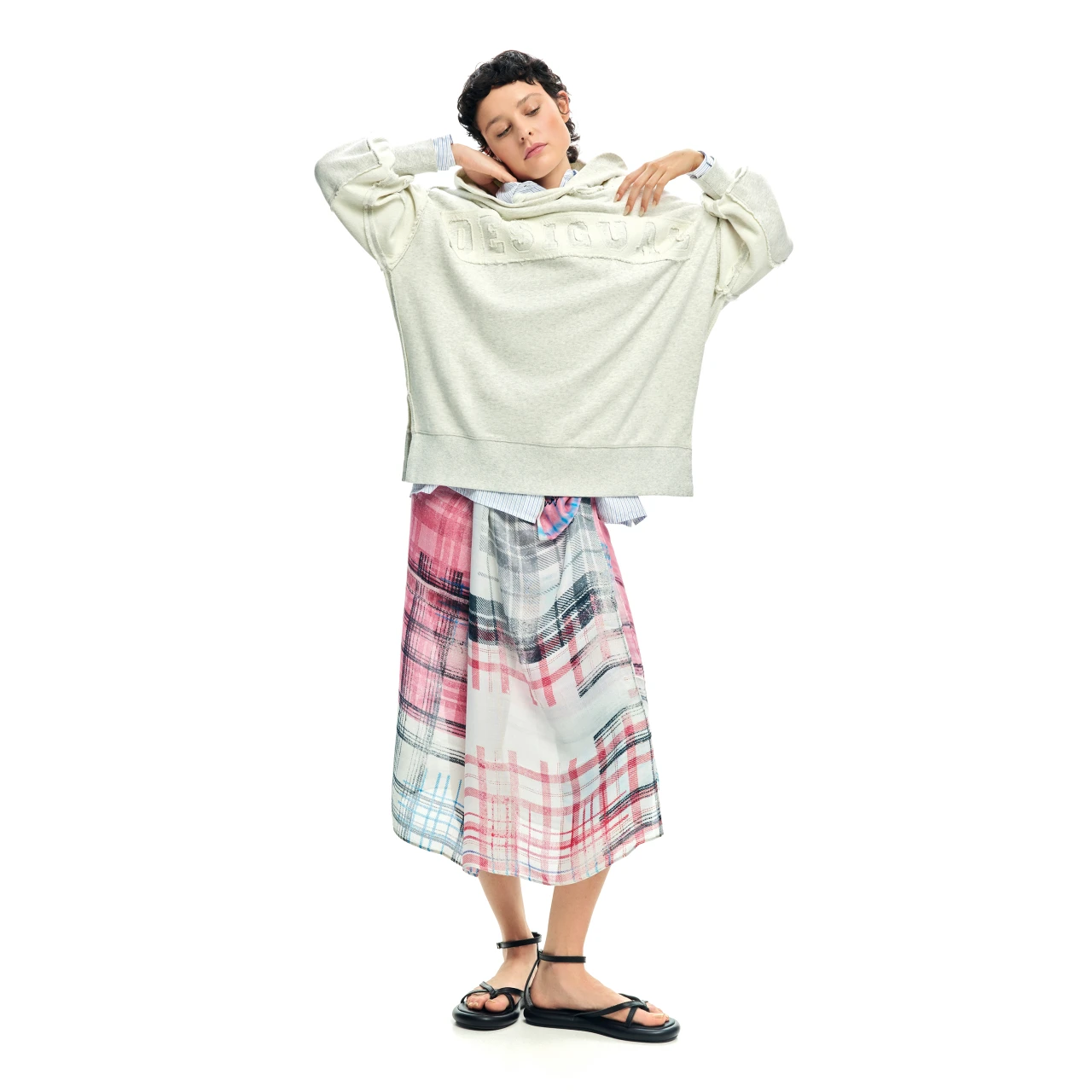 Eșarfă Desigual Grunge