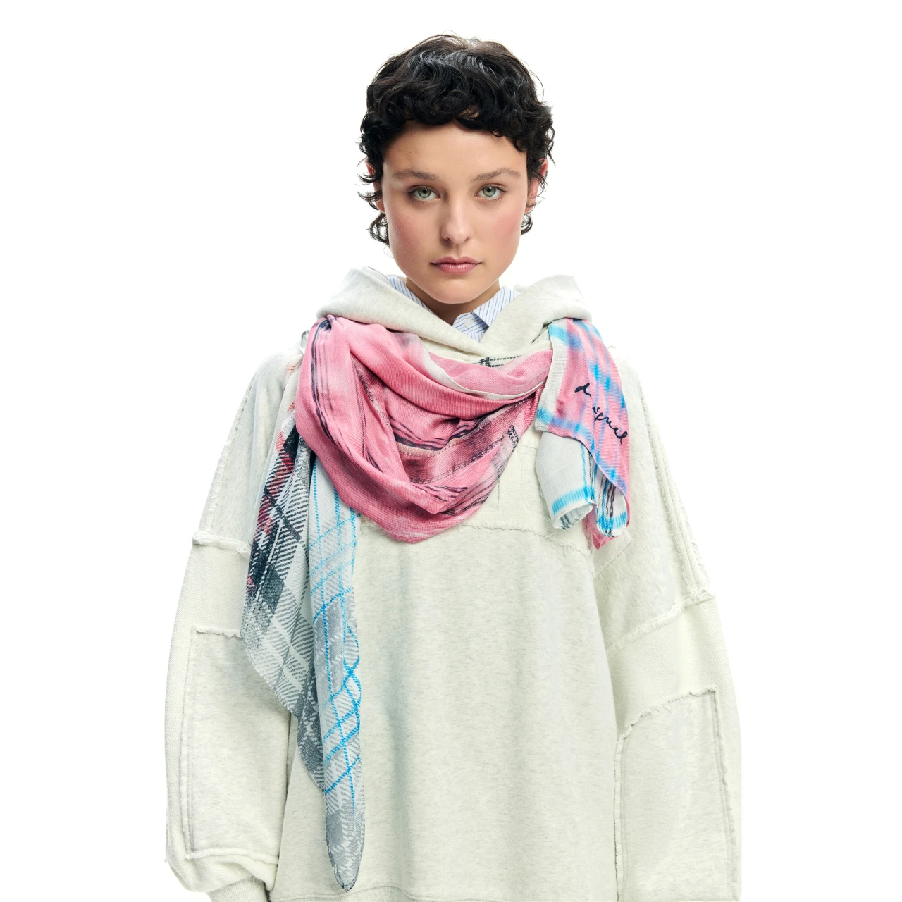 Eșarfă Desigual Grunge