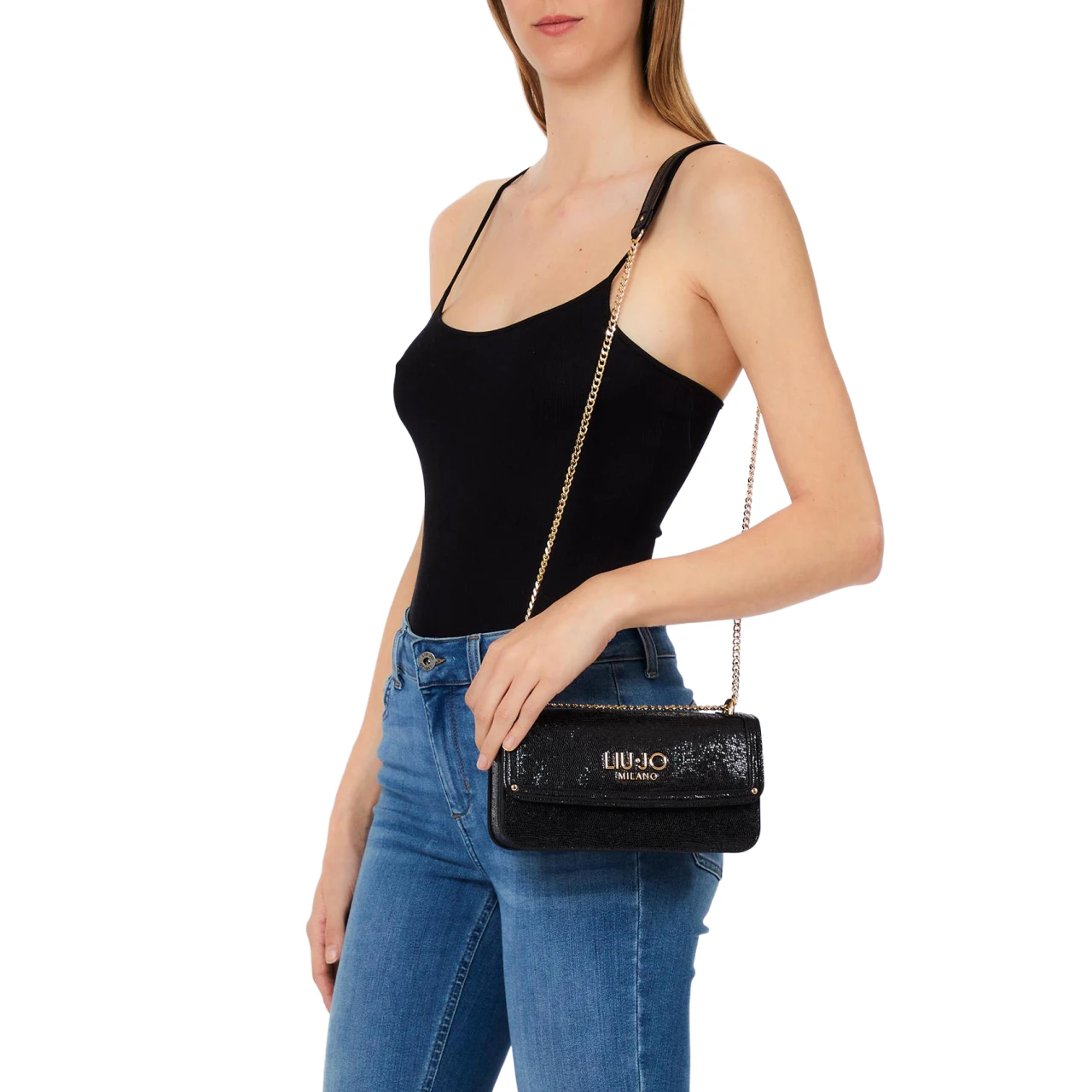 Geantă Liu•Jo Evrim, crossbody, negru