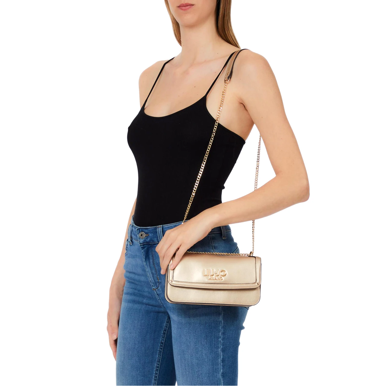 Geantă Liu•Jo Evrim, crossbody, aur