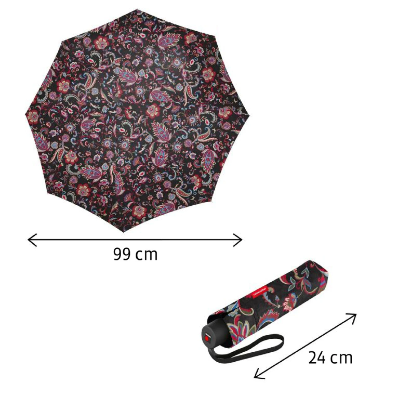 Umbrelă pliabilă, manuală Reisenthel Paisley