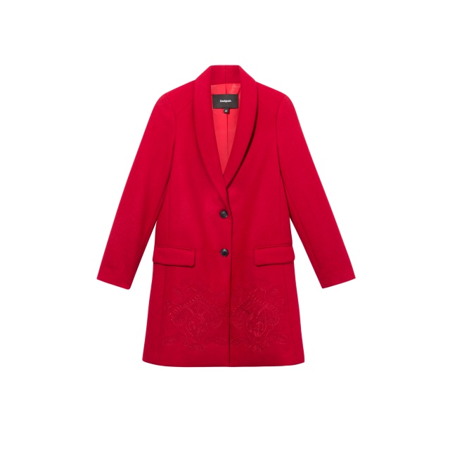 Palton pentru femei Desigual Abrig Ramal roșu :: 46