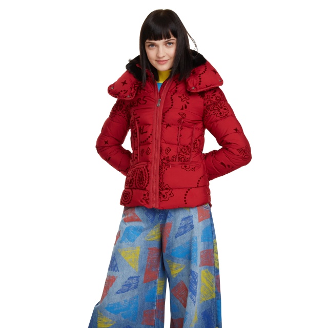Geacă pentru femei Desigual Padded Sunna roșu :: 44