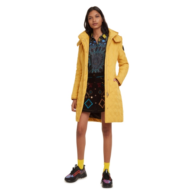 Geacă pentru femei Desigual Padded Leicester galben :: 38