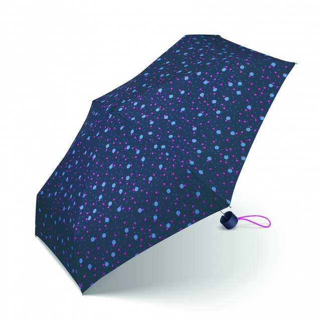Umbrelă mini Esprit Petito Bouncing Dots, albastru
