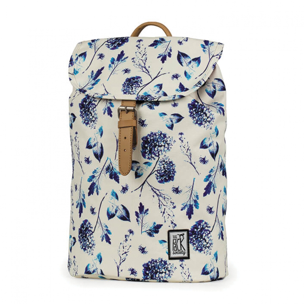 Rucsac mic The Pack Society Off White Blue Flower