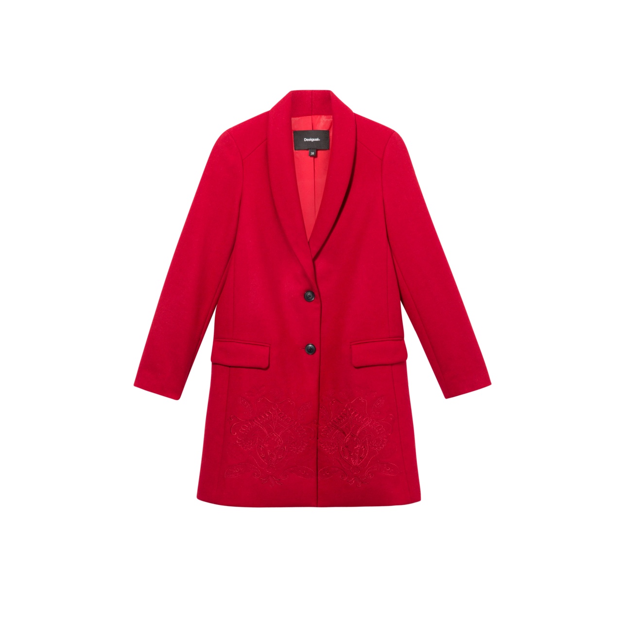 Palton pentru femei Desigual Abrig Ramal roșu :: 44