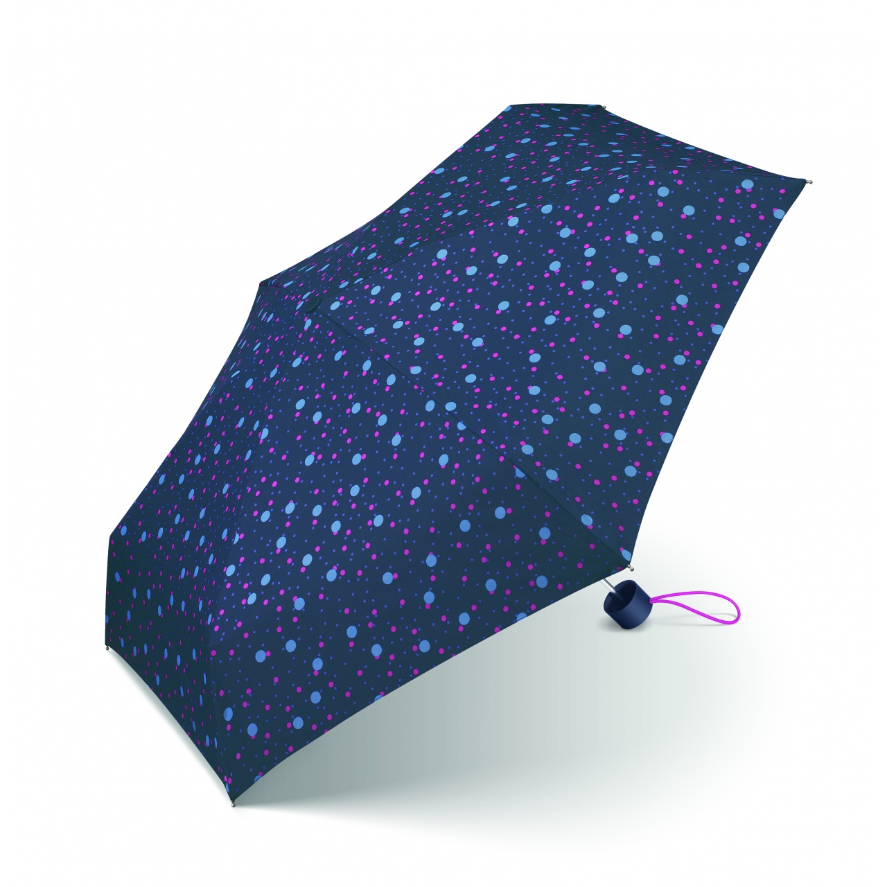 Umbrelă mini Esprit Petito Bouncing Dots, albastru