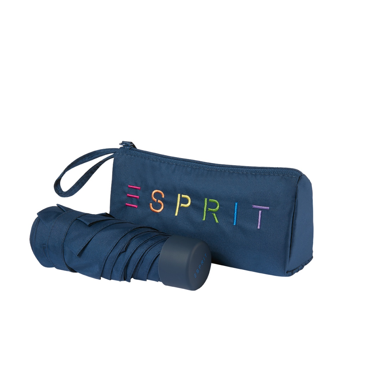 Umbrelă manuală, pliabilă Esprit Ultra Mini, cu logo colorat